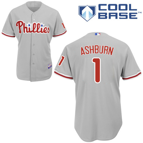 Phillies #1 Richie Ashburn Grey Cool Base Stitched Youth MLB Jersey - Click Image to Close